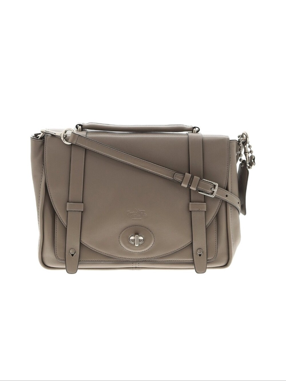 🩶COACH BLEECKER BROOKLYN MESSENGER IN LEATHER (F32278)ANTIQUE NICKEL/GREY🩶